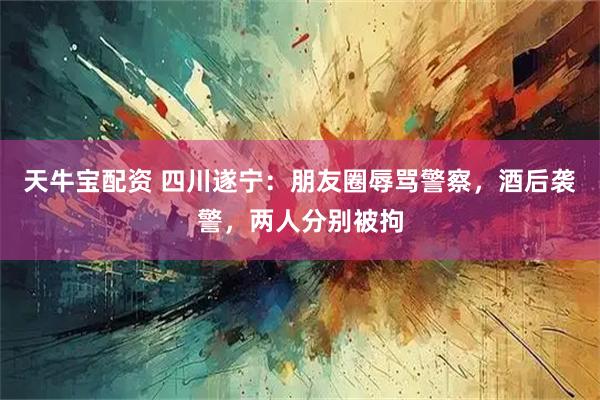 天牛宝配资 四川遂宁：朋友圈辱骂警察，酒后袭警，两人分别被拘